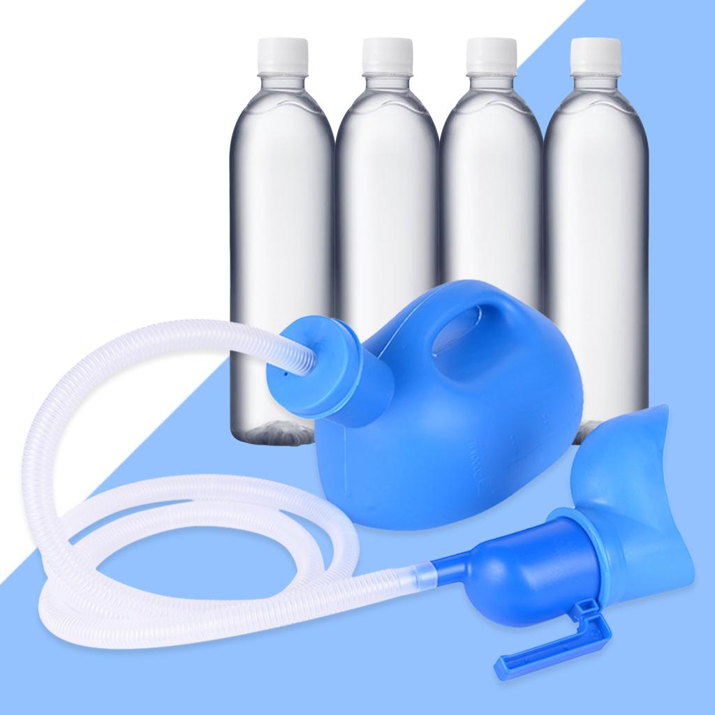 2000ml Urinal Bottle with 1.6M Tube Emergency Funnel for Wheelchair women