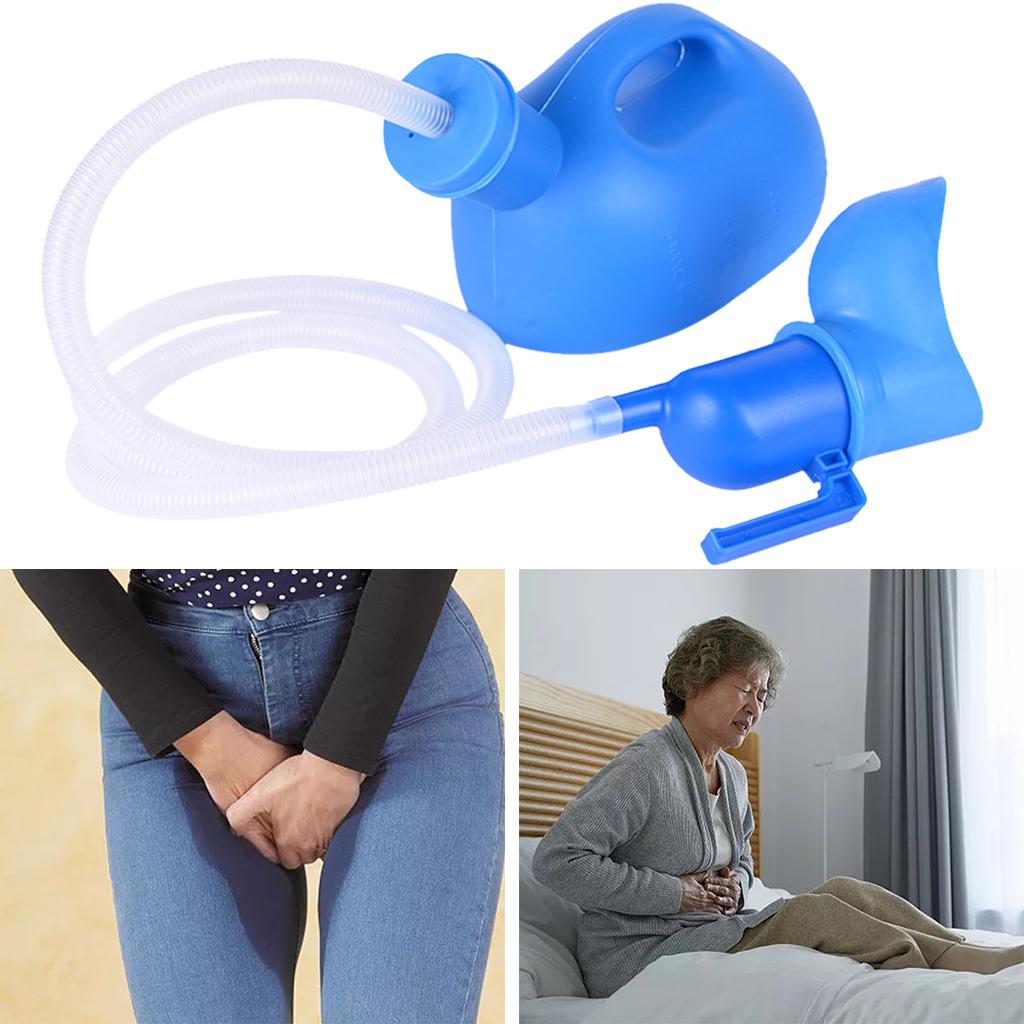2000ml Urinal Bottle with 1.6M Tube Emergency Funnel for Wheelchair women