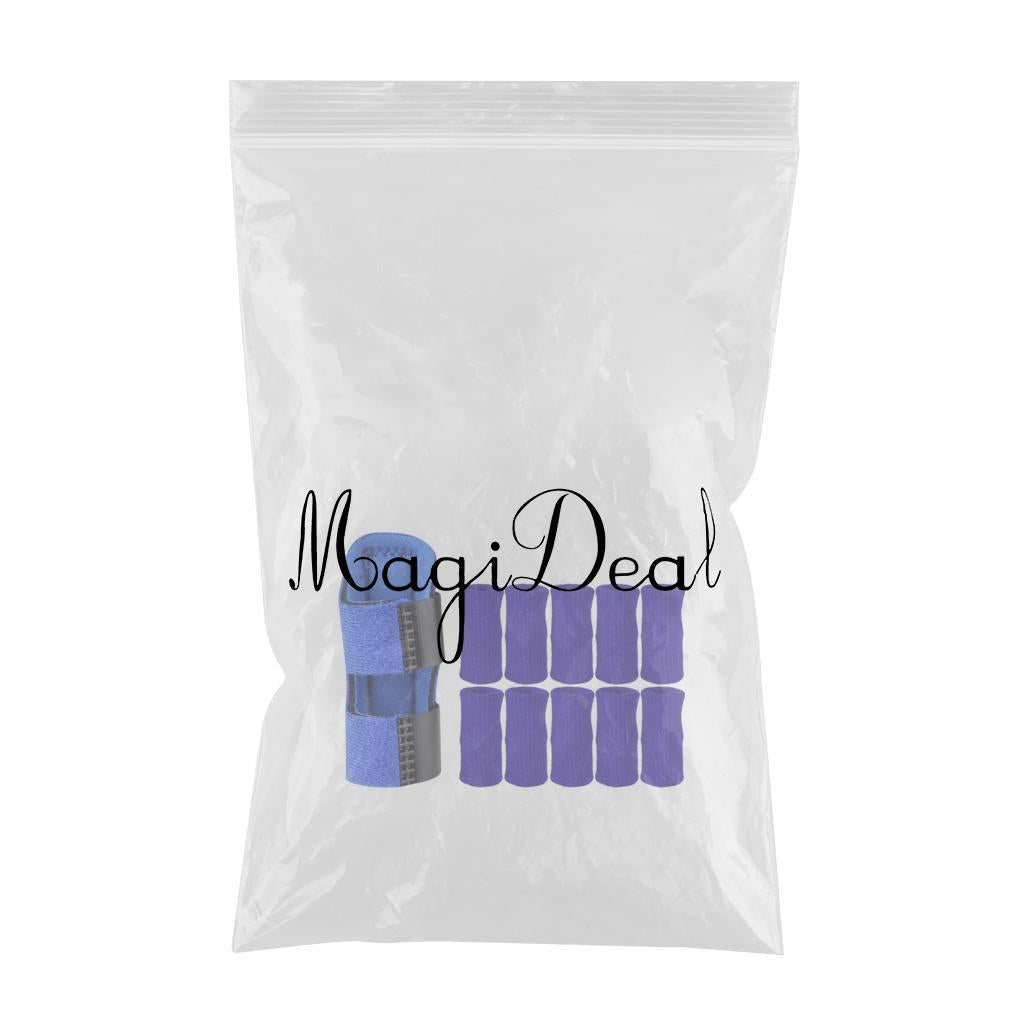 Finger Splint Finger Brace with 10 Sleeves Set Efficient for Sport Blue