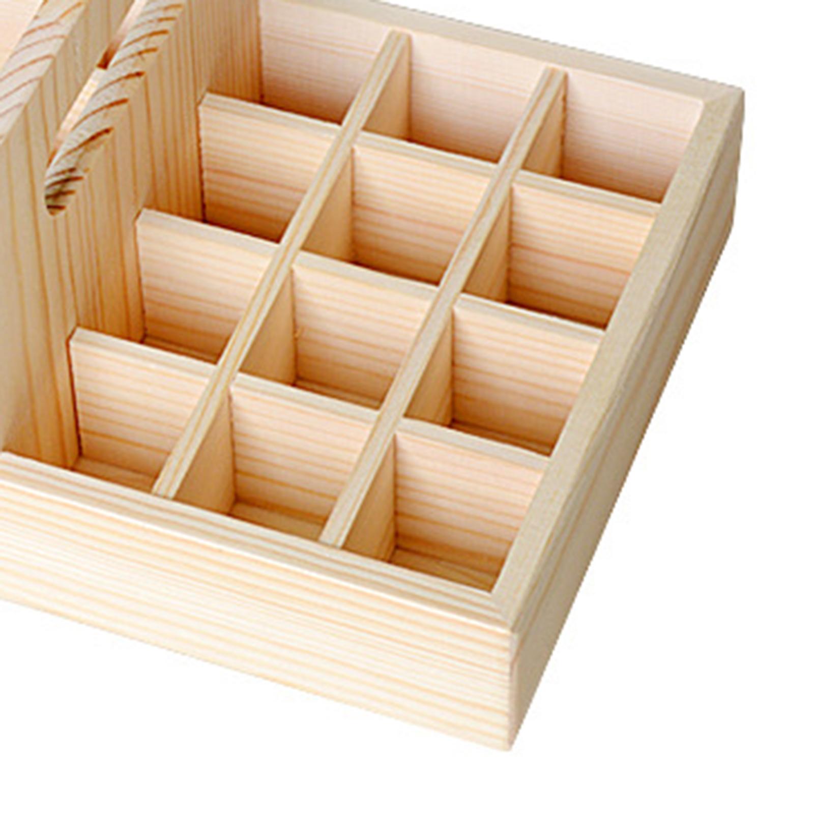 Essential Oil Storage Box Case Natural Wooden Safe for Display Home Travel