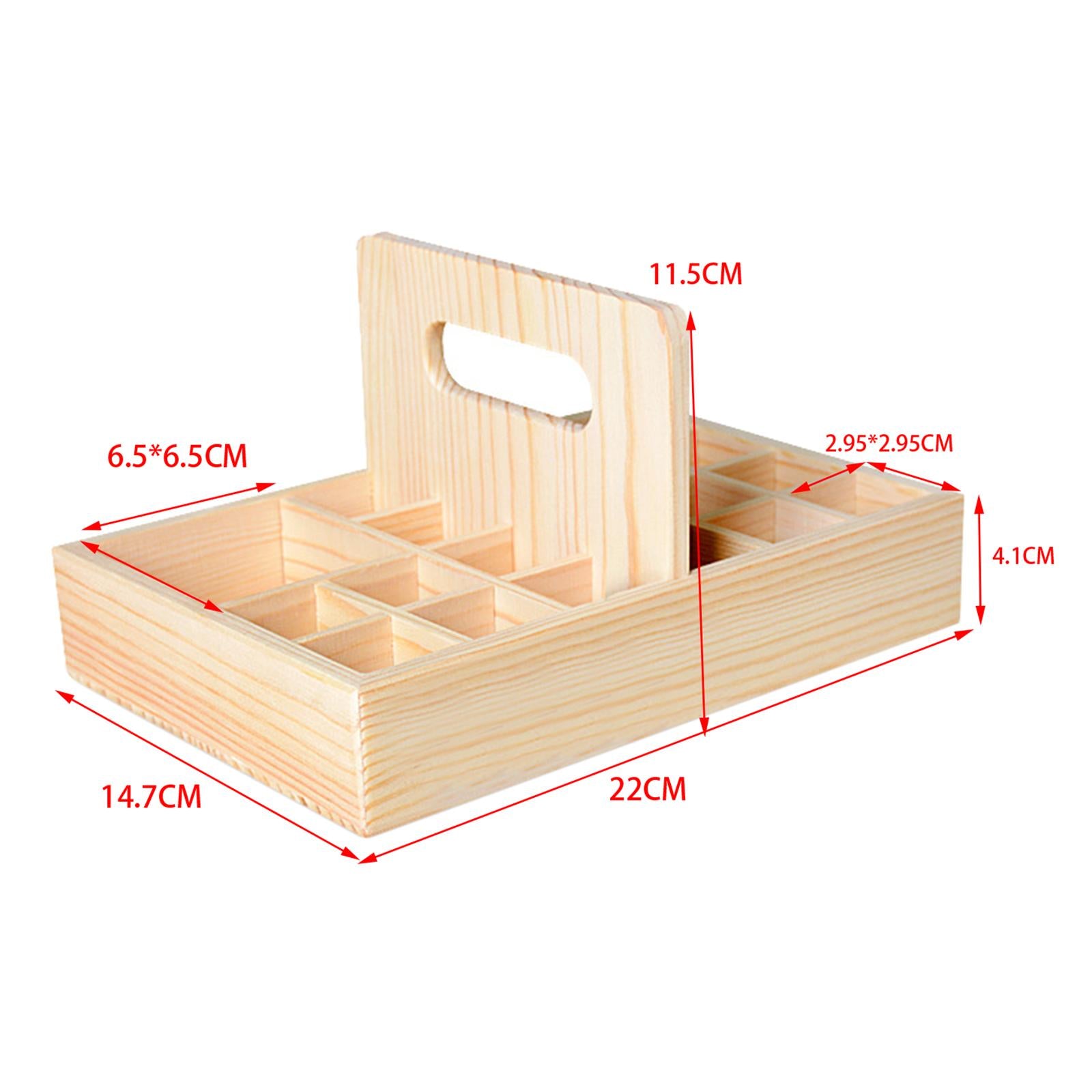 Essential Oil Storage Box Case Natural Wooden Safe for Display Home Travel