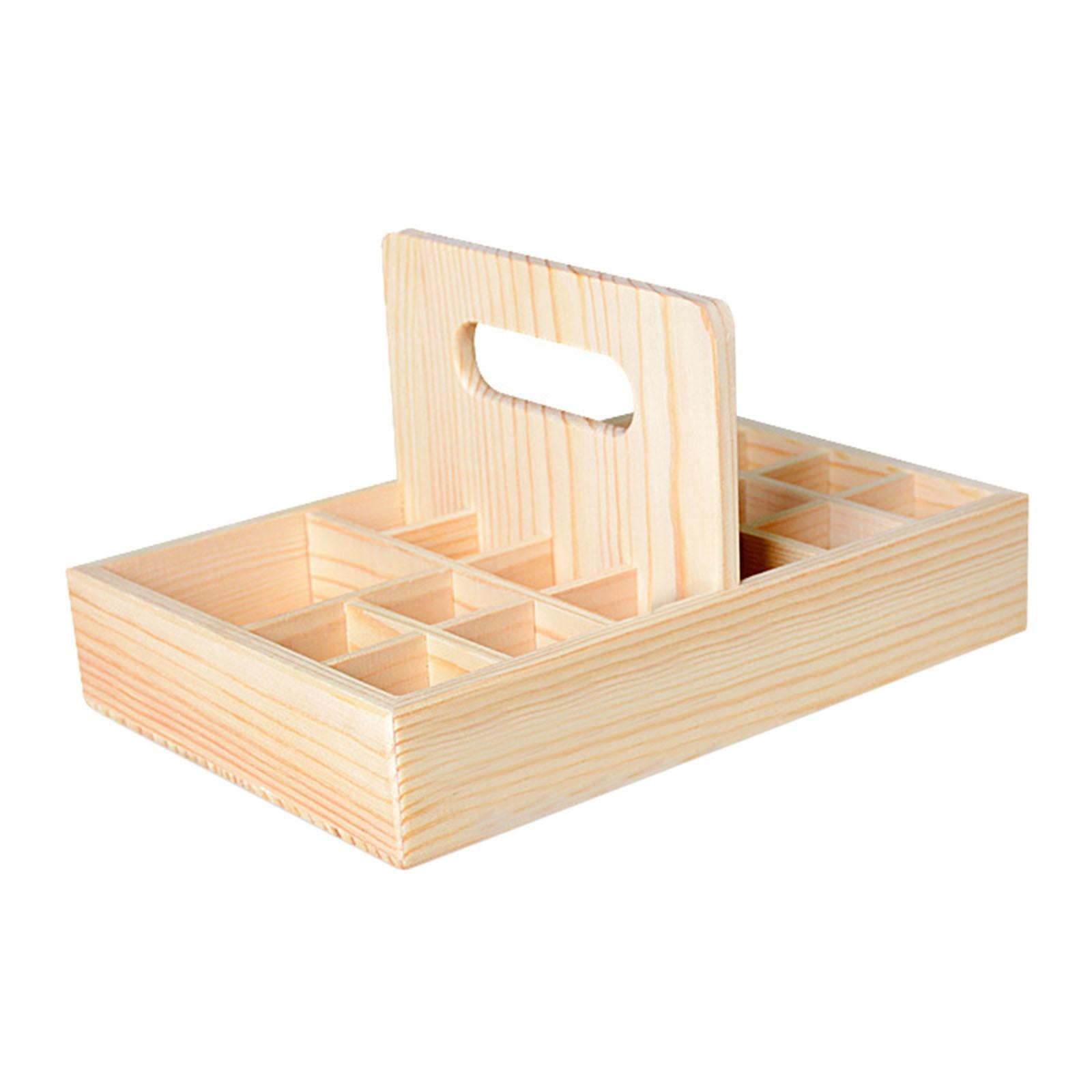 Essential Oil Storage Box Case Natural Wooden Safe for Display Home Travel