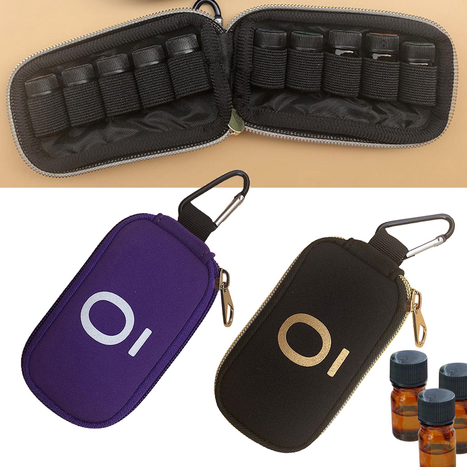 Essential Oil Storage Bag 10Slots 1-3ml for Accessories Aromatherapy Travel Purple
