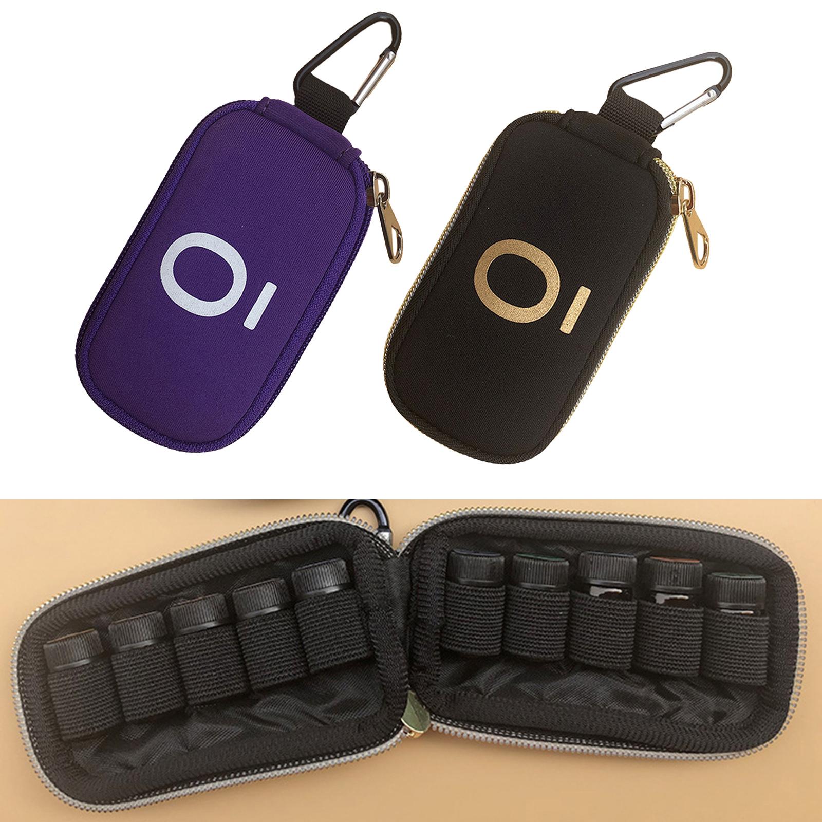 Essential Oil Storage Bag 10Slots 1-3ml for Accessories Aromatherapy Travel Purple