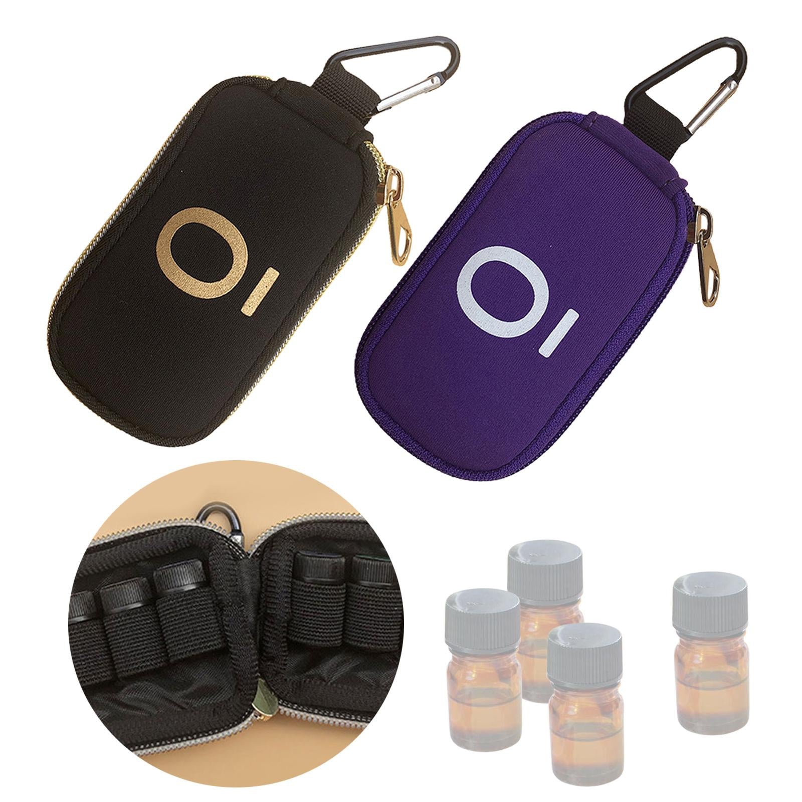 Essential Oil Storage Bag 10Slots 1-3ml for Accessories Aromatherapy Travel Purple