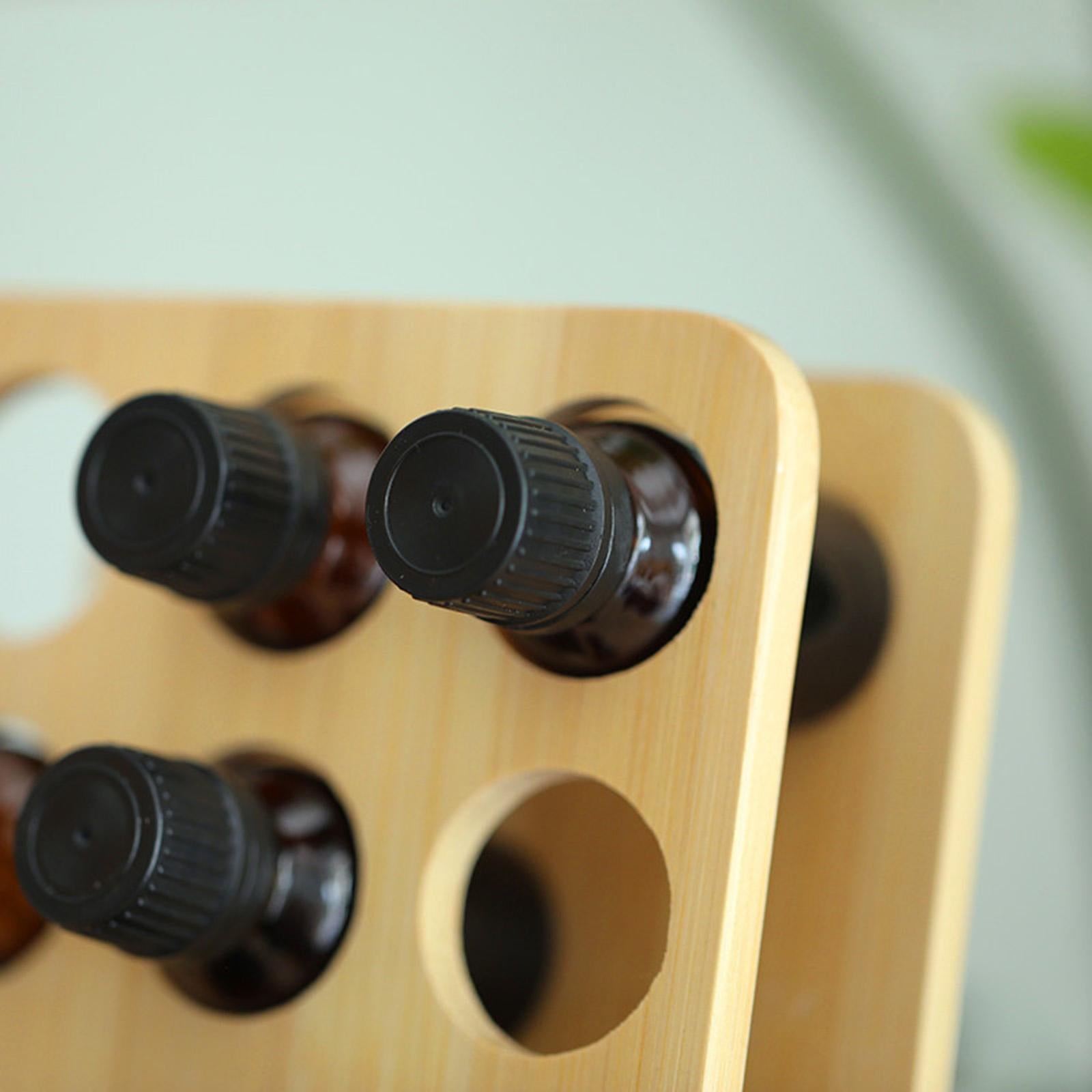 12 Slots Wooden Essential Oil Rack Stand Display SPA Aromatherapy Holder