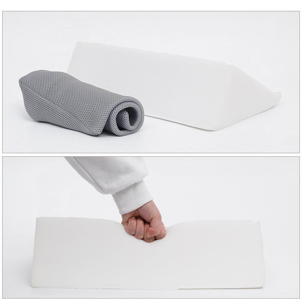 Wedge Pillow Back Legs Support Eevated Body for Pregnancy Bedroom Bedridden Gray