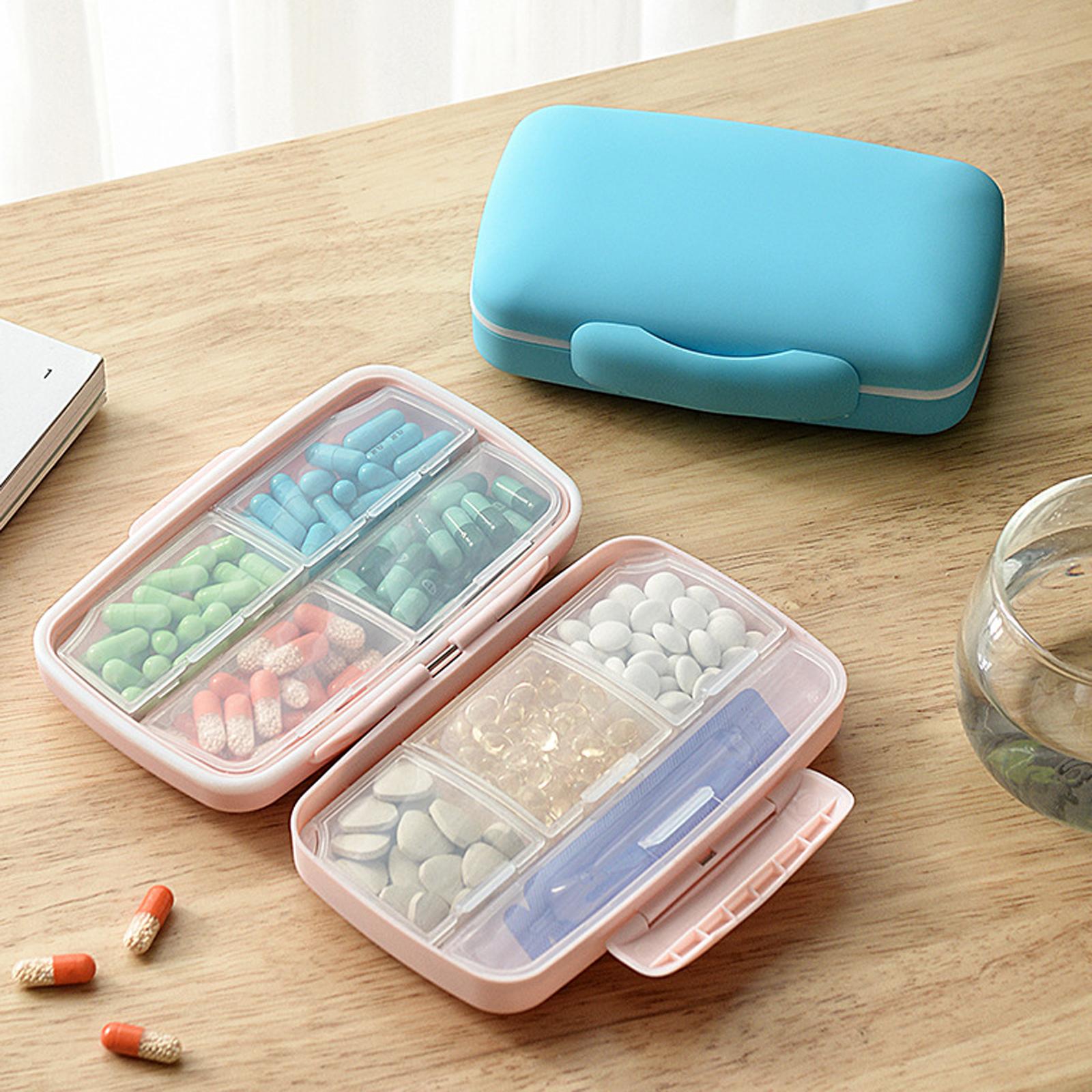 7 Days Medicine Container Holder Tablet Pill Sorter Case Organizer pink
