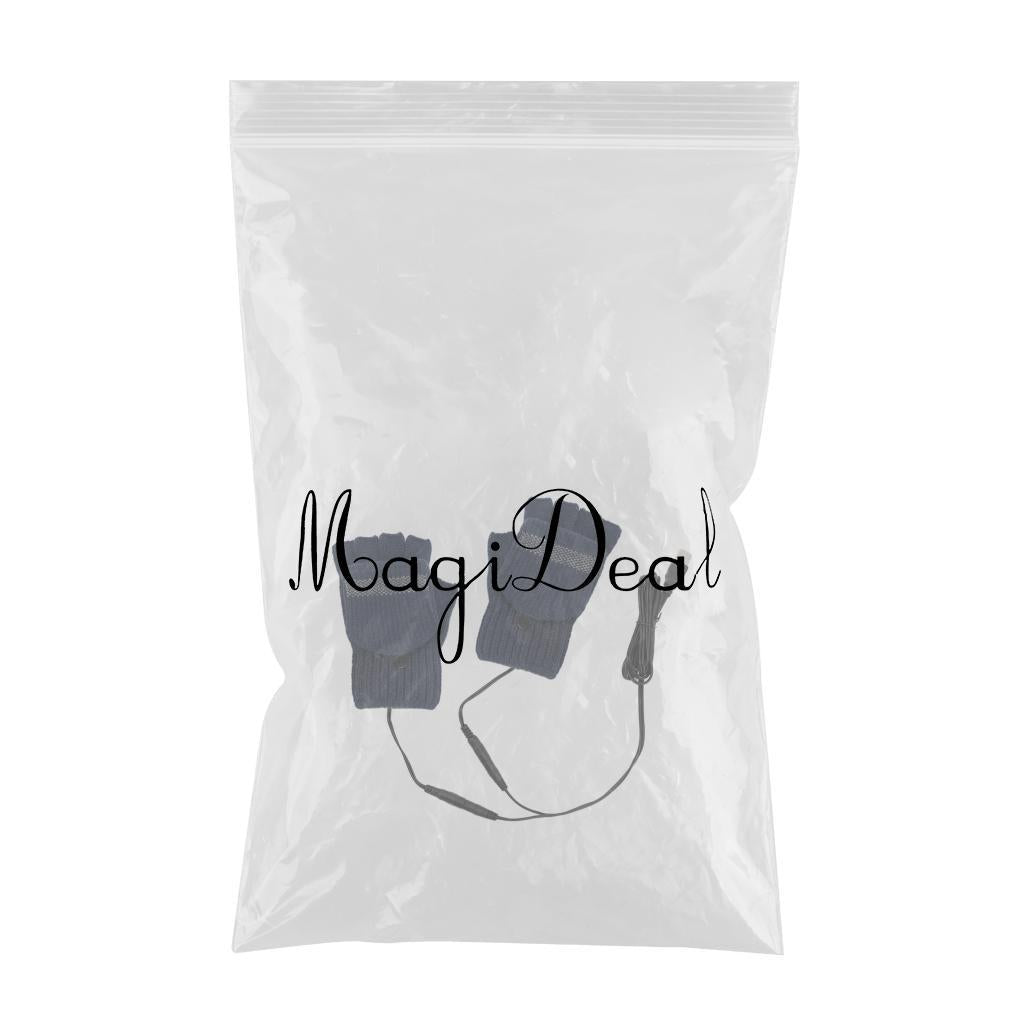 USB Heated Gloves for Winter blue Single side unadjust temperature