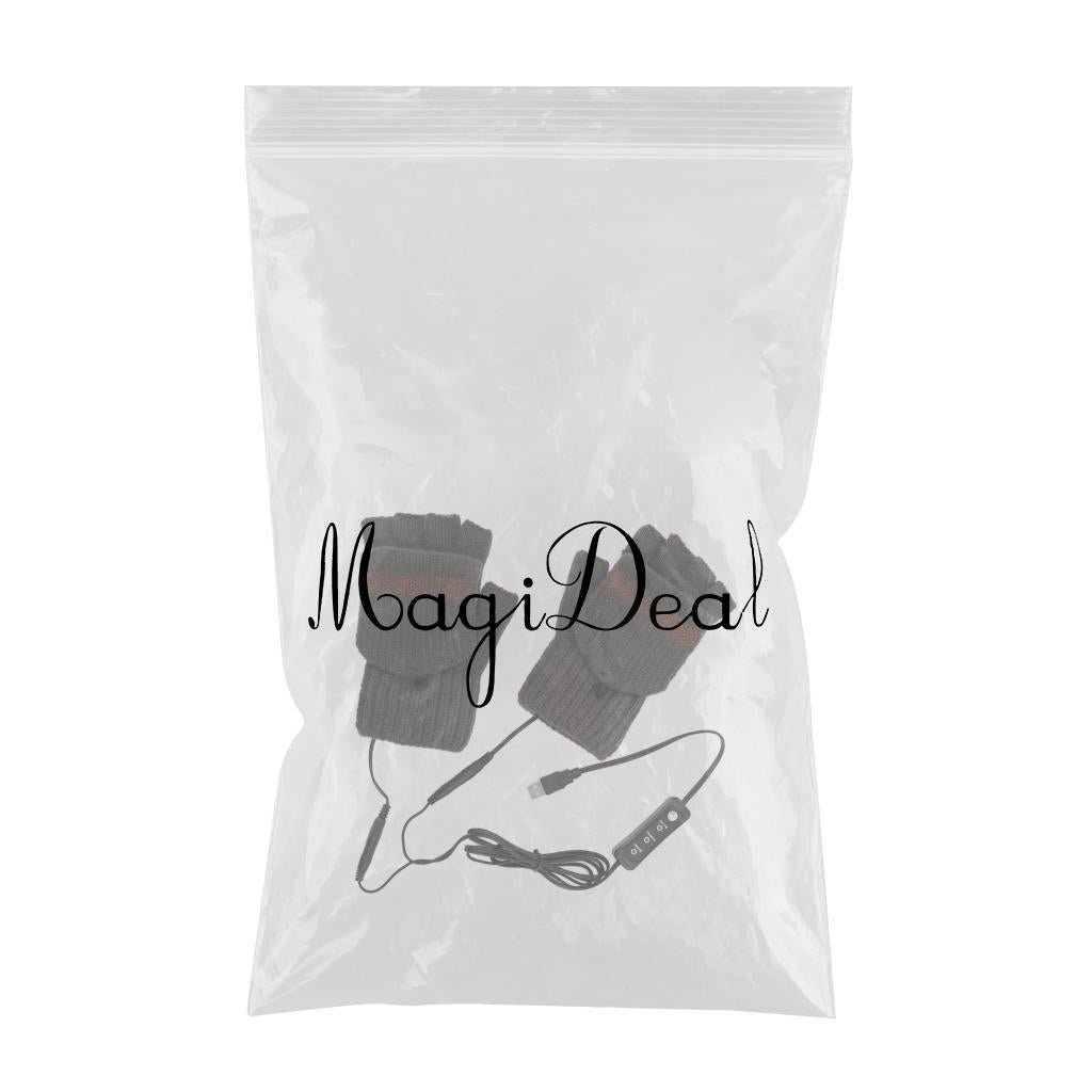 USB Heated Gloves for Winter coffee Single side adjust temperature