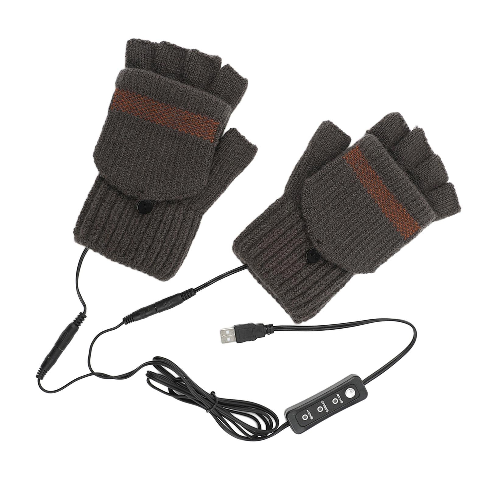 USB Heated Gloves for Winter coffee Single side adjust temperature