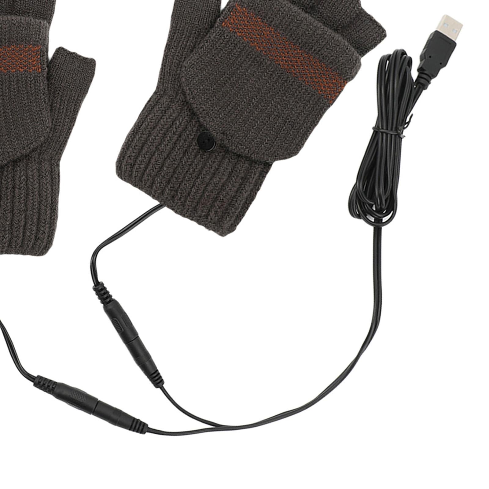 USB Heated Gloves for Winter coffee Single side unadjust temperature