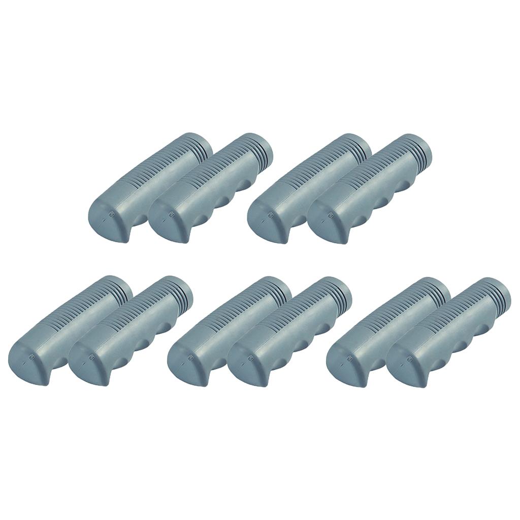 10Pieces Wheelchair Handle Grip Non-Slip PVC Replacement for Dia 7/8 inch Blue