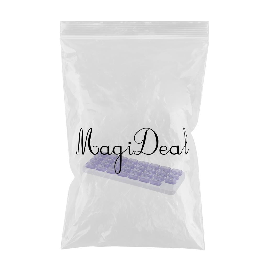 31-Grids Pill Box Monthly 31 Days 31 Compartments for Travel Capsule Elders Purple