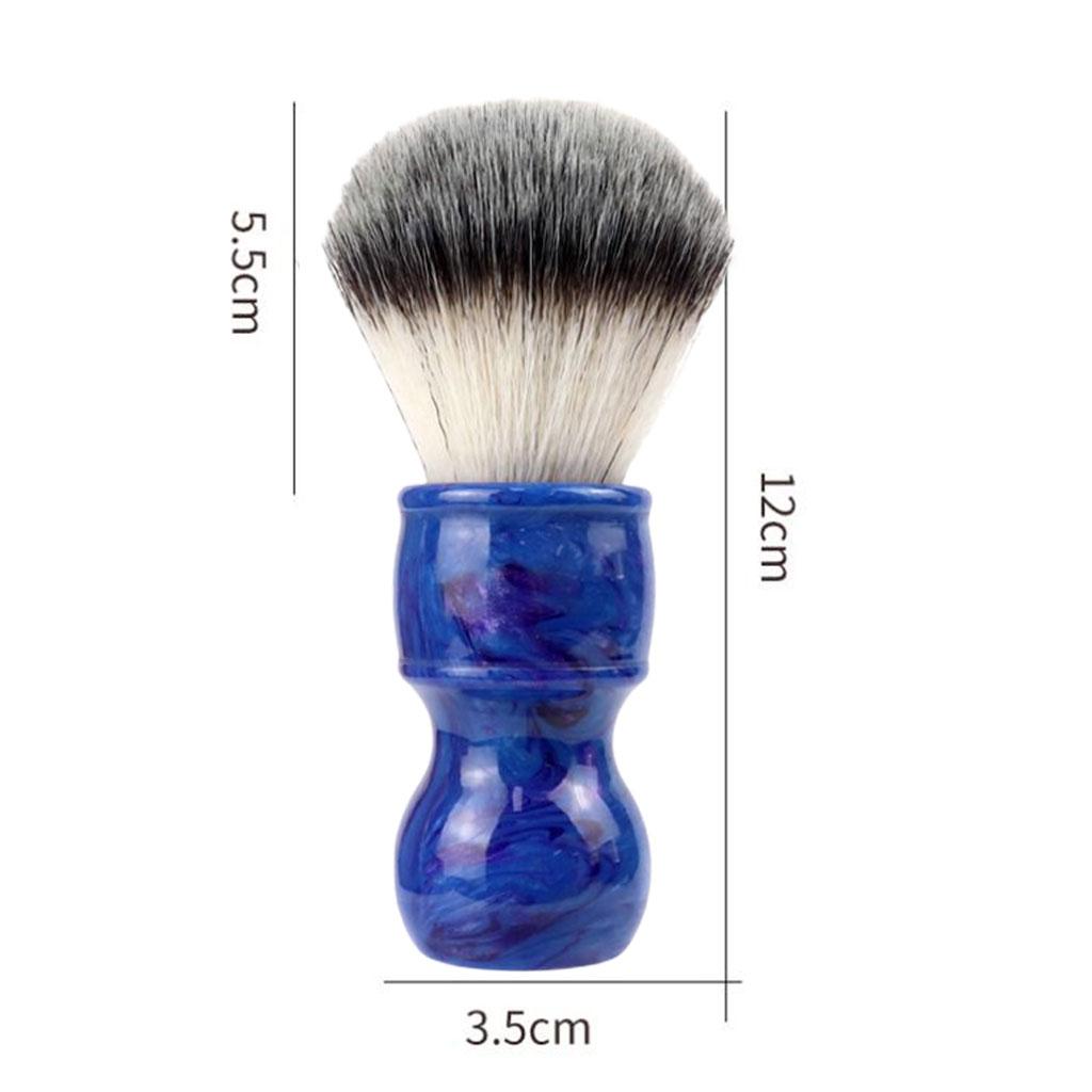 Barber Men's Shaving Brush Soft Hair with Handle for Facial Beard Cleaning Blue