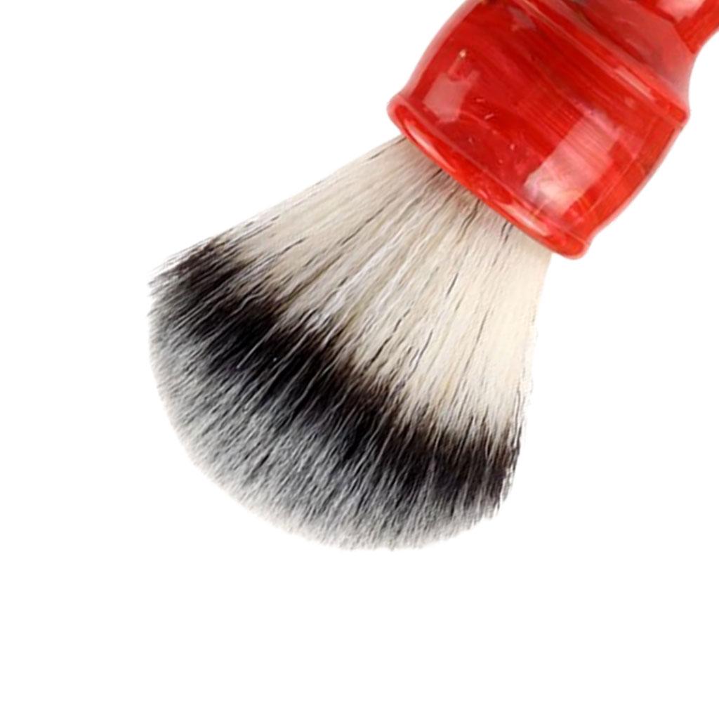 Barber Men's Shaving Brush Soft Hair with Handle for Facial Beard Cleaning Red