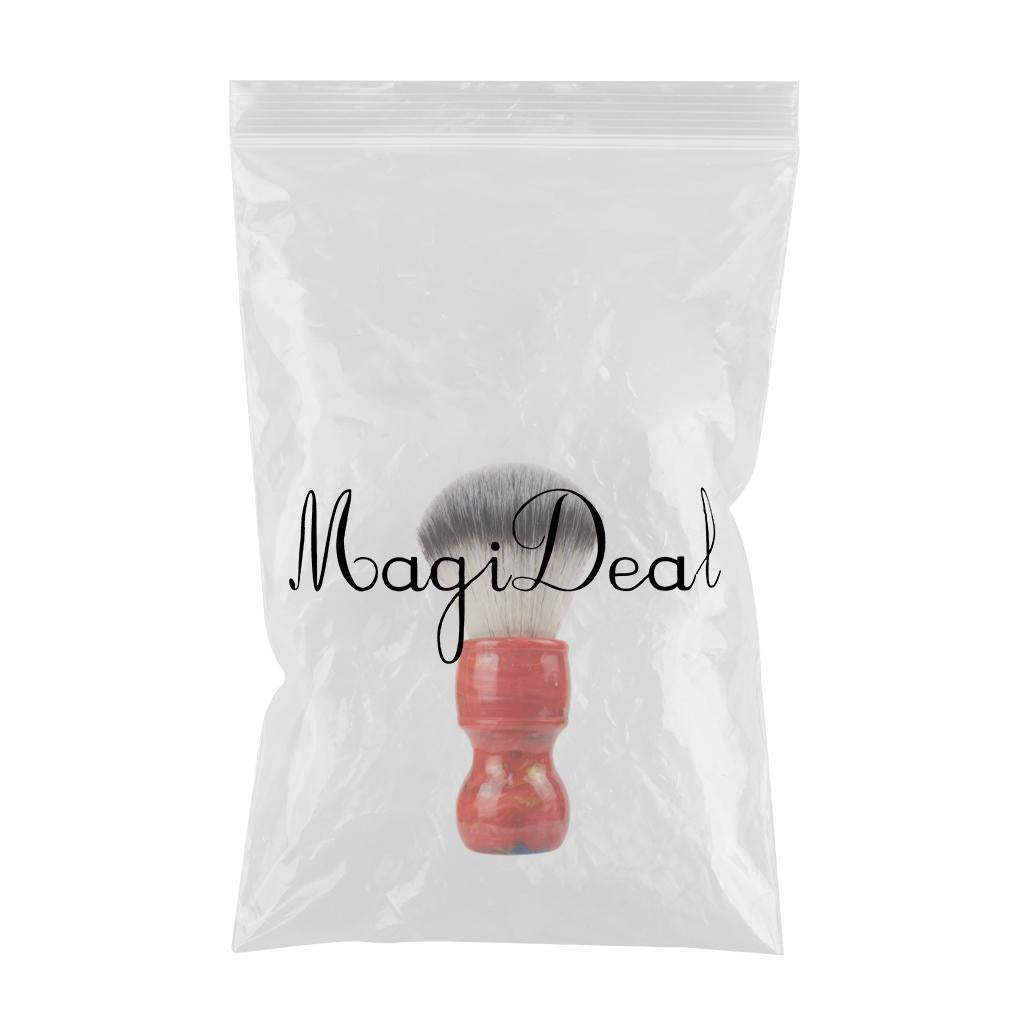 Barber Men's Shaving Brush Soft Hair with Handle for Facial Beard Cleaning Red