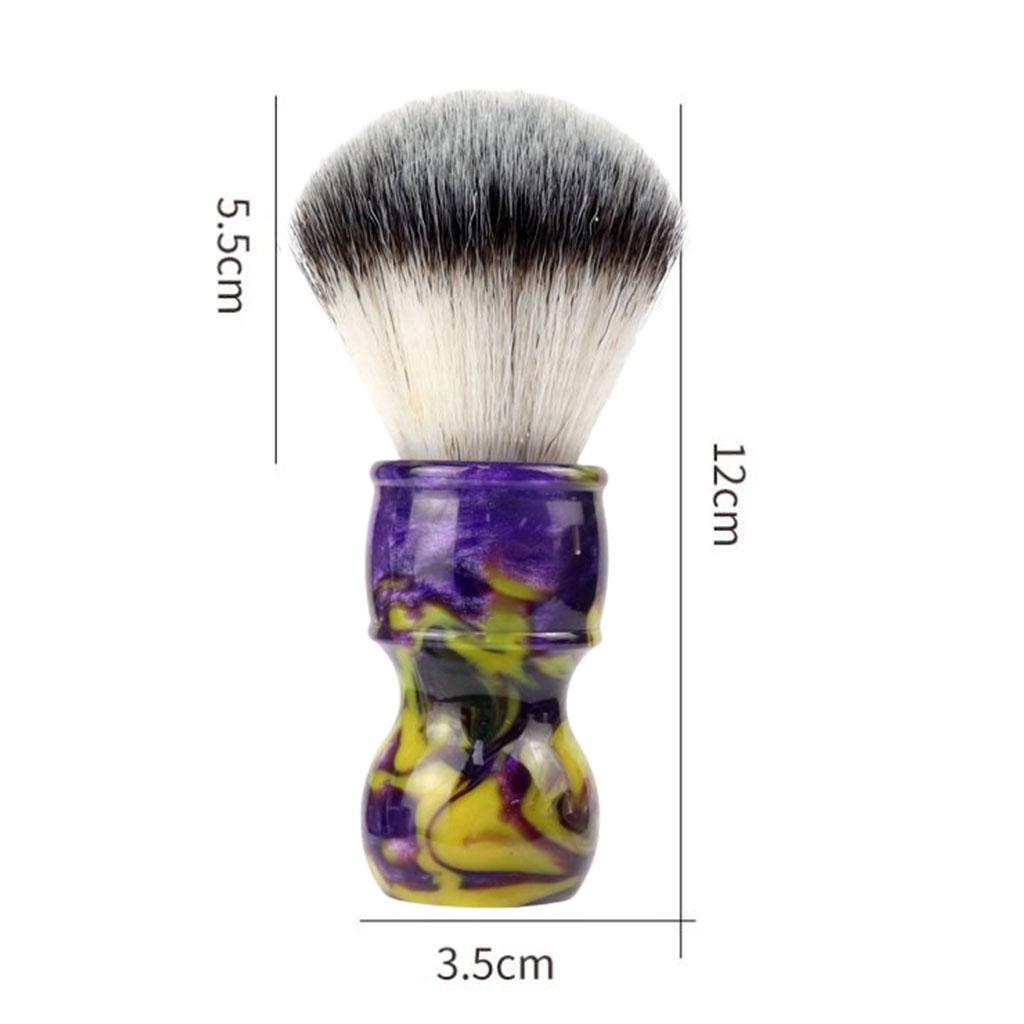 Barber Men's Shaving Brush Soft Hair with Handle for Facial Beard Cleaning Purple
