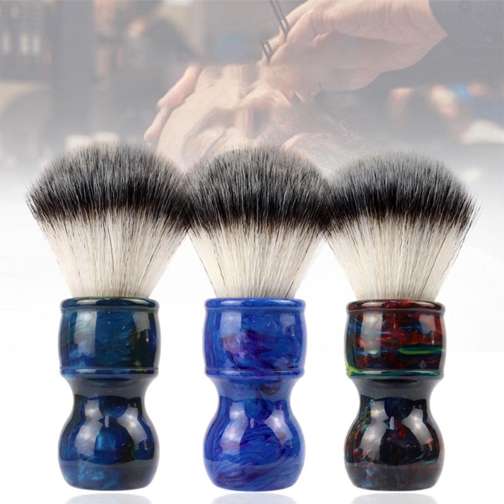 Barber Men's Shaving Brush Soft Hair with Handle for Facial Beard Cleaning Purple