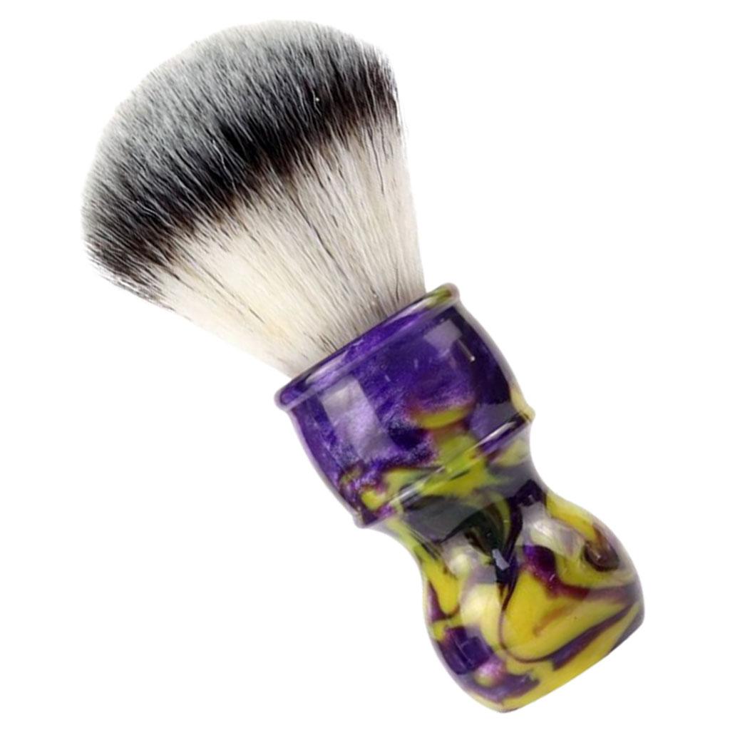 Barber Men's Shaving Brush Soft Hair with Handle for Facial Beard Cleaning Purple