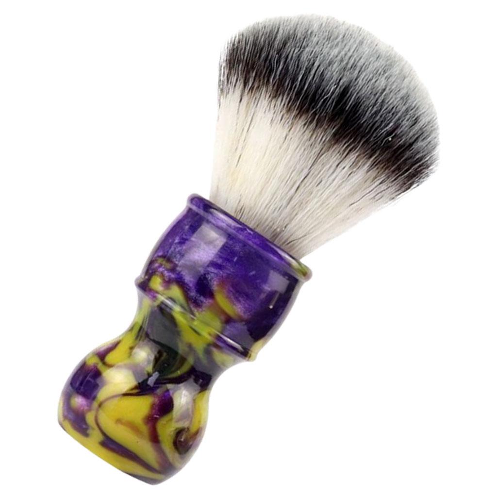 Barber Men's Shaving Brush Soft Hair with Handle for Facial Beard Cleaning Purple