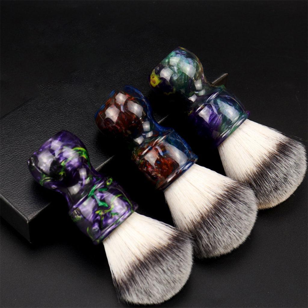 Barber Men's Shaving Brush Soft Hair with Handle for Facial Beard Cleaning Dark Blue