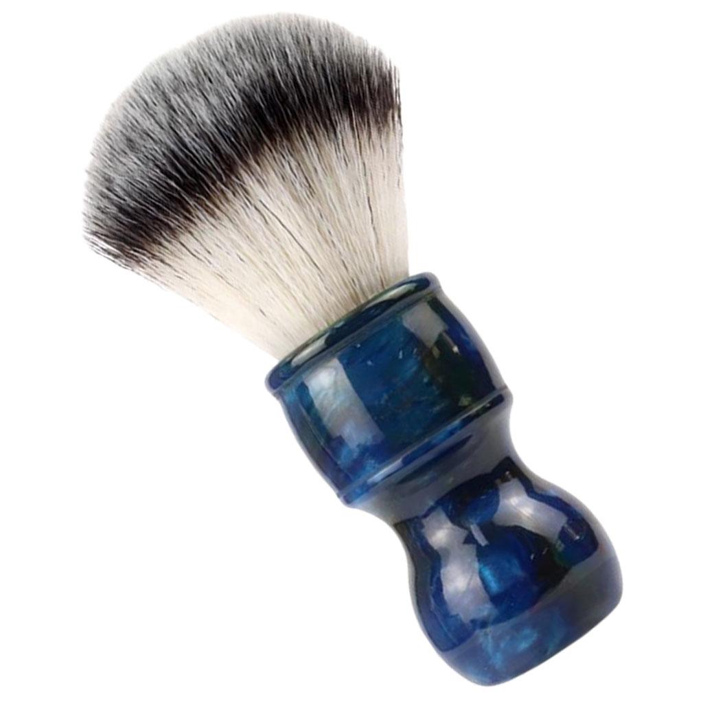 Barber Men's Shaving Brush Soft Hair with Handle for Facial Beard Cleaning Dark Blue