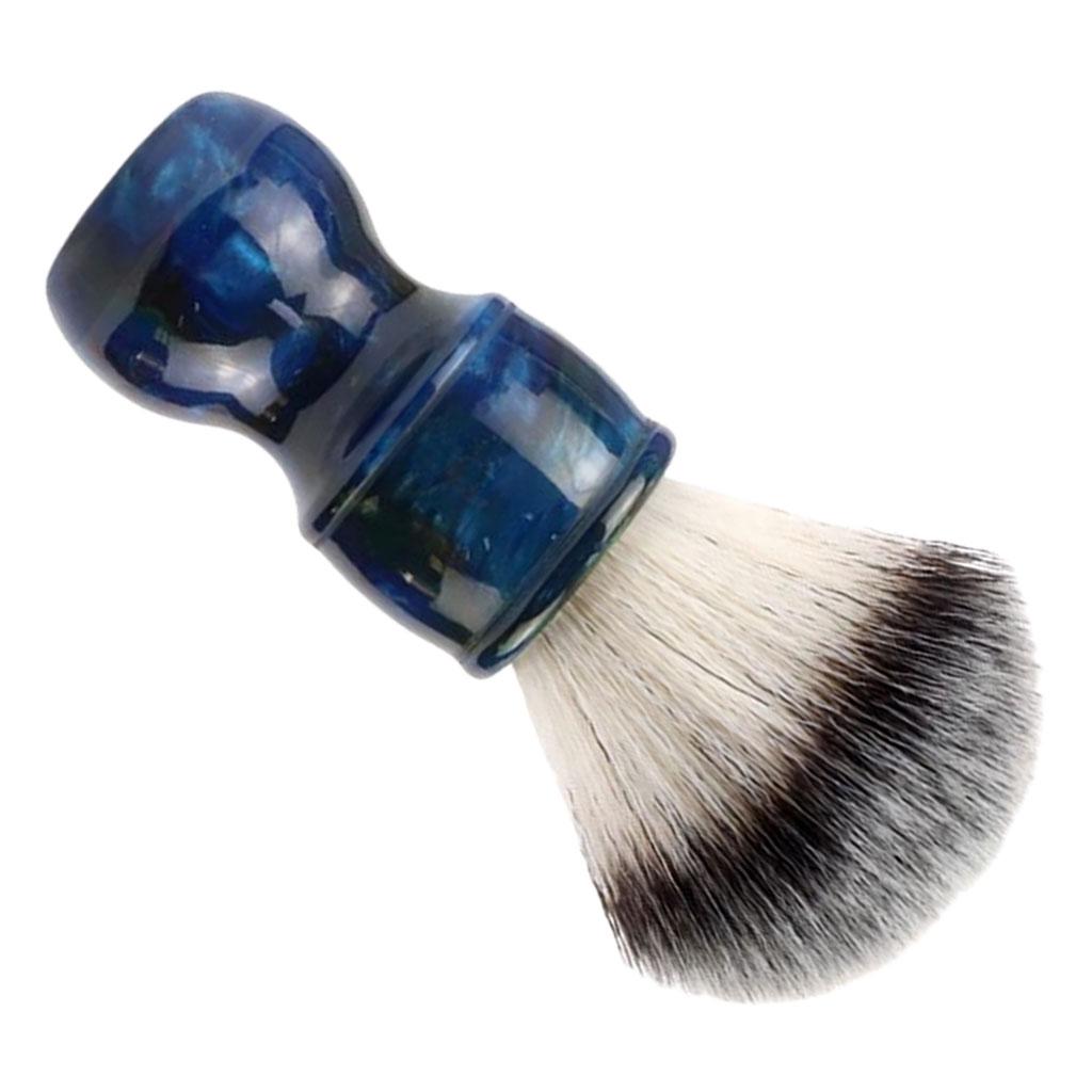 Barber Men's Shaving Brush Soft Hair with Handle for Facial Beard Cleaning Dark Blue