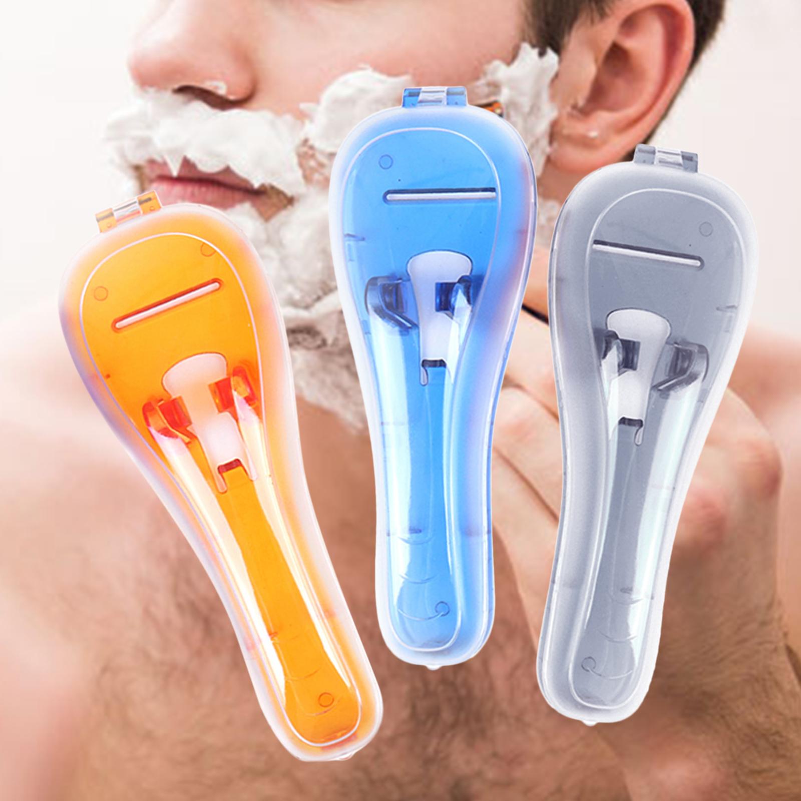 Manual Razor Case Men Travel Organizer Shower Razor Holder Protector Orange