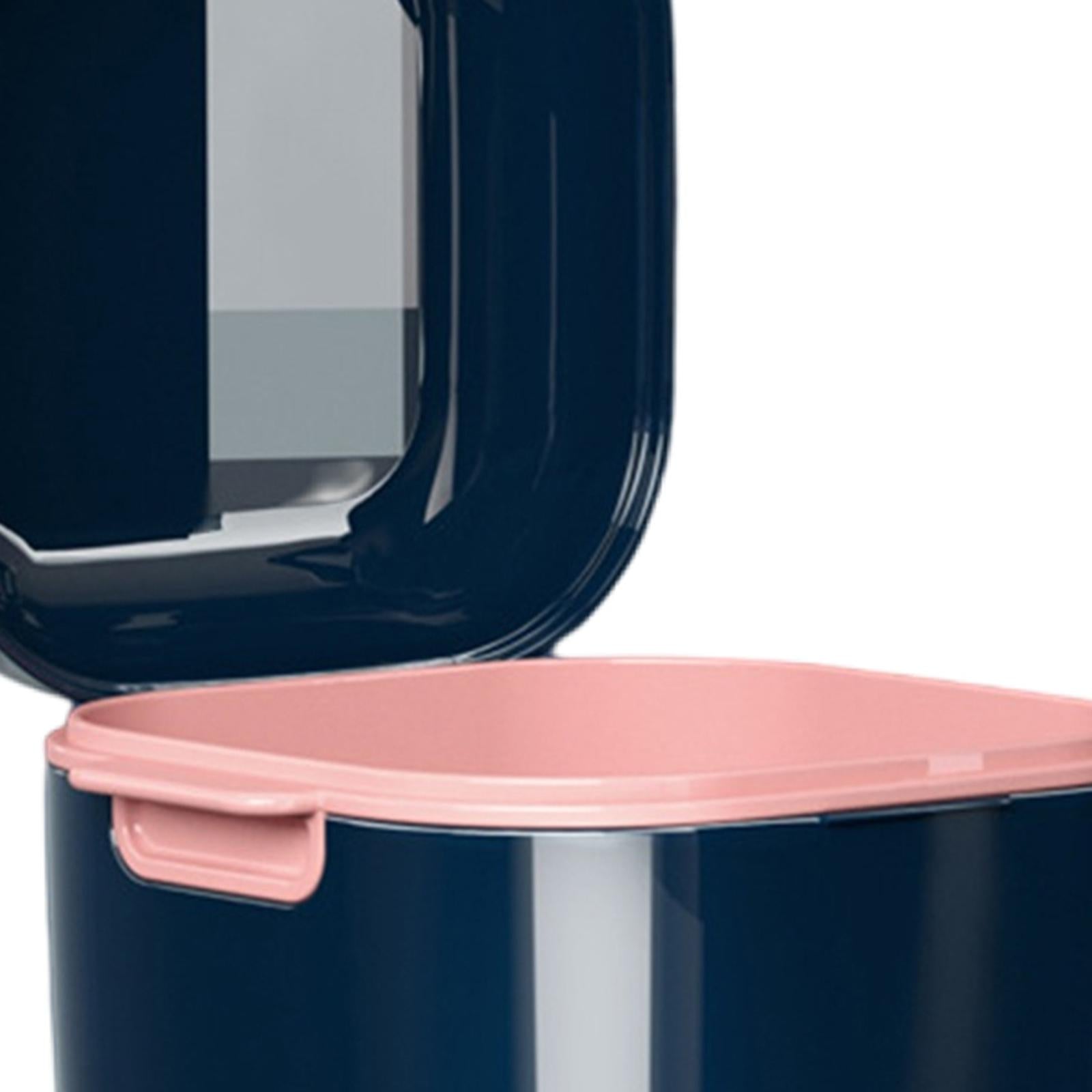 Denture Case w/ Strainer Basket Bath Cleaning Soaking for Night Guard Blue