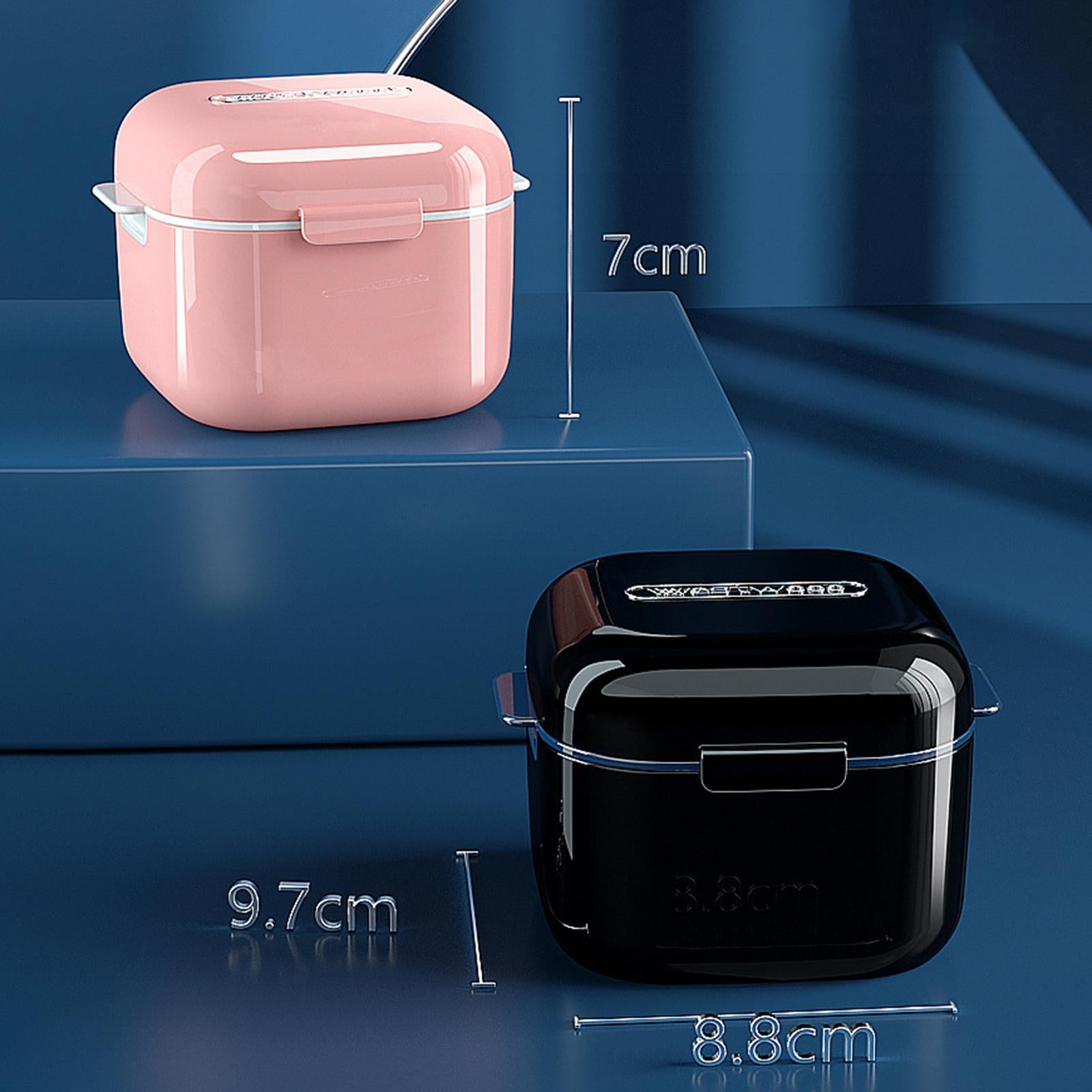 Denture Case w/ Strainer Basket Bath Cleaning Soaking for Night Guard Pink