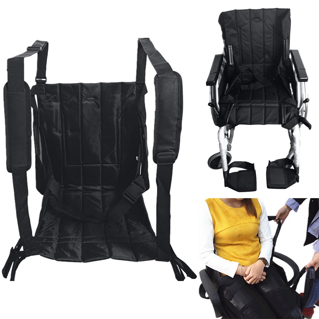 Patient Elderly Padded Bed Transfer Nursing Sling for Bed Anti-Bedsore Black with strap