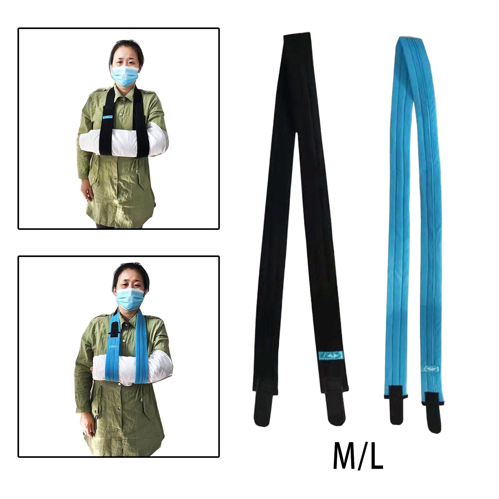 Arm Sling Lightweight Left or Right Arm Simple for Sprains Men Women Kids M Blue