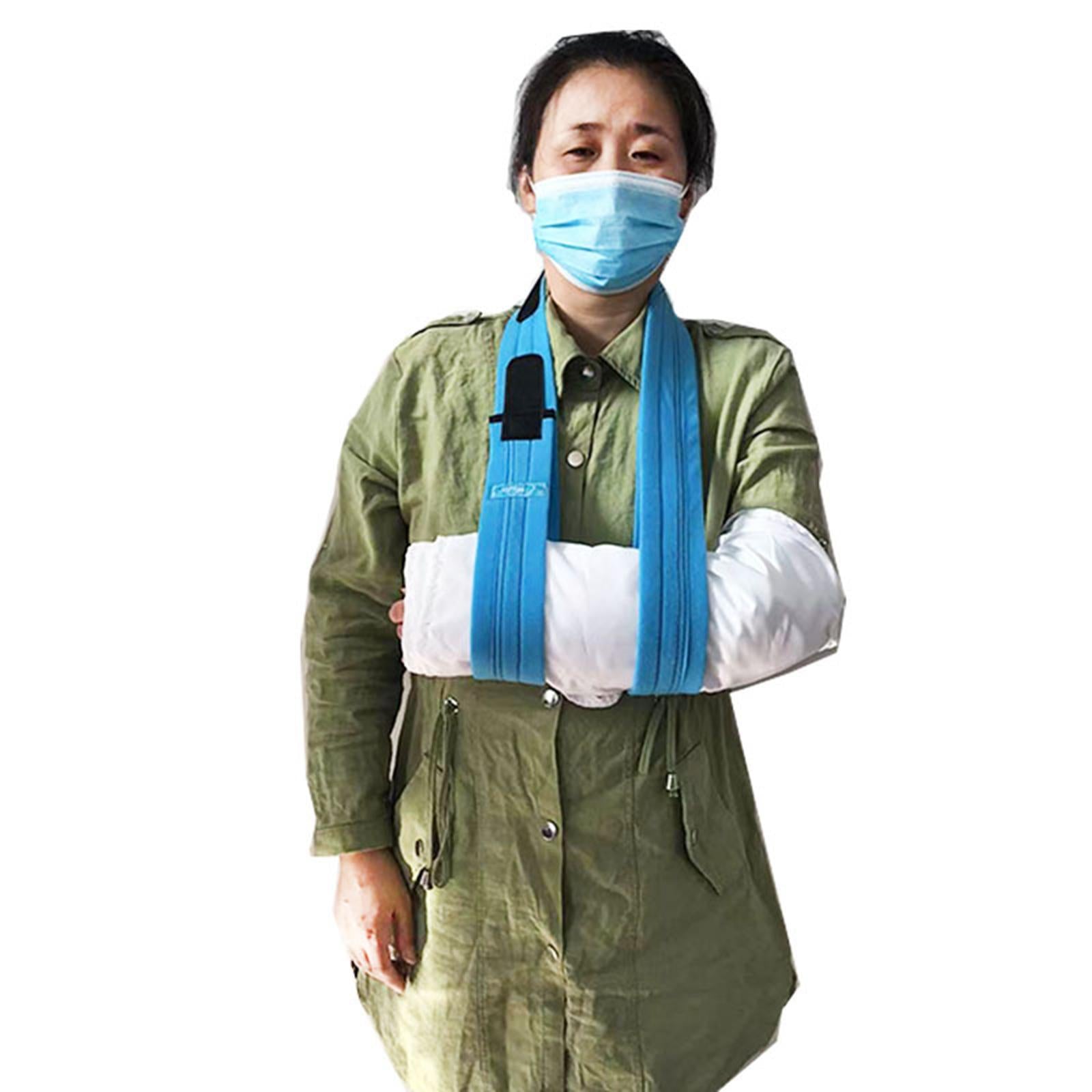 Arm Sling Lightweight Left or Right Arm Simple for Sprains Men Women Kids M Blue