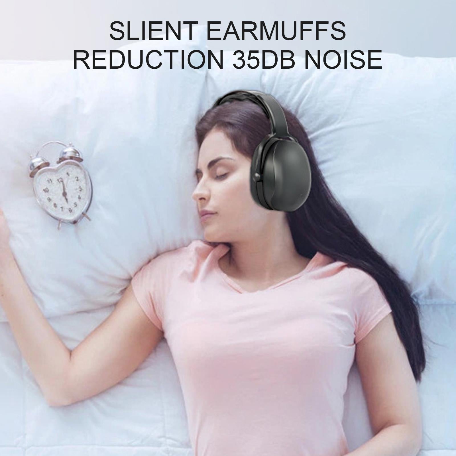 Hearing Protection Safety Ear Muffs Noise Cancelling for Sleeping Black