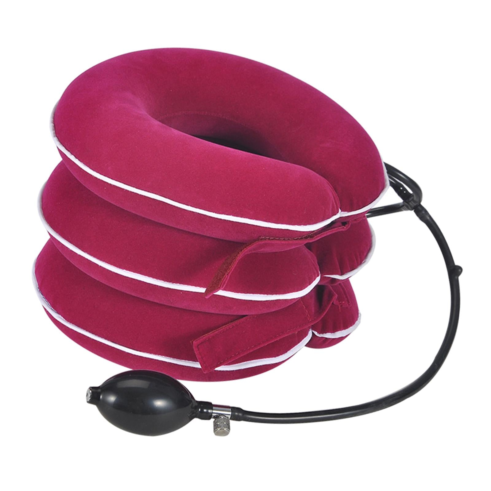Cervical Neck Traction Device Brace Home Traction Spine Alignment Red