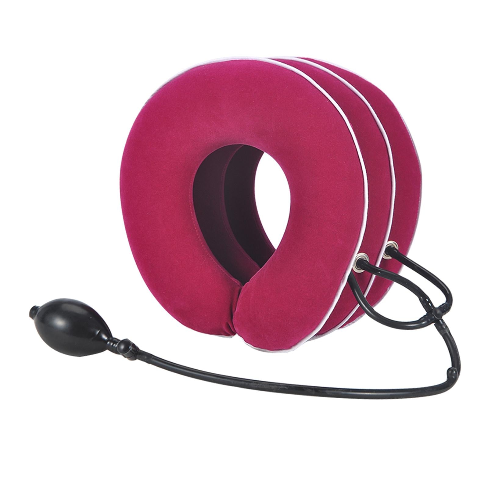 Cervical Neck Traction Device Brace Home Traction Spine Alignment Red