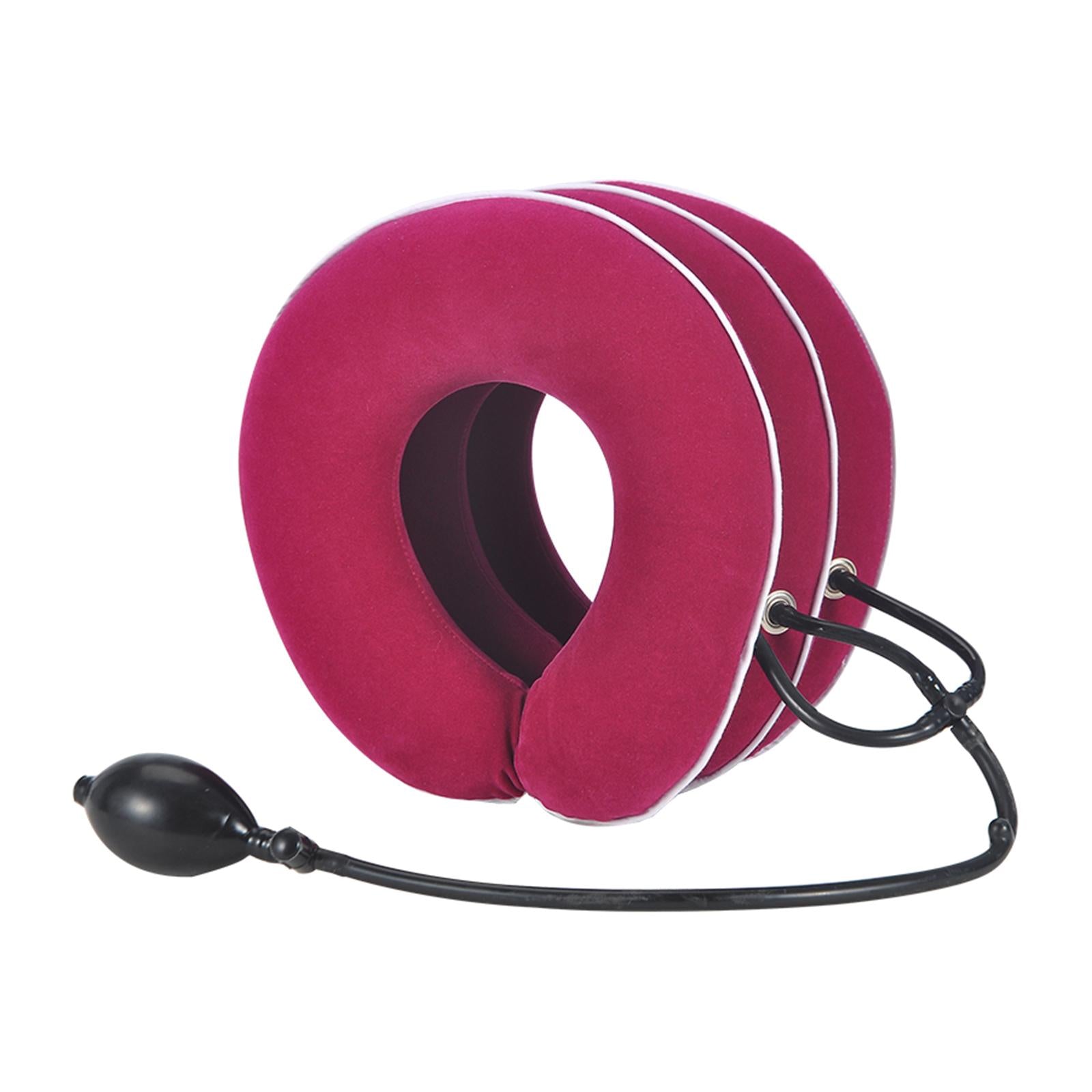 Cervical Neck Traction Device Brace Home Traction Spine Alignment Red