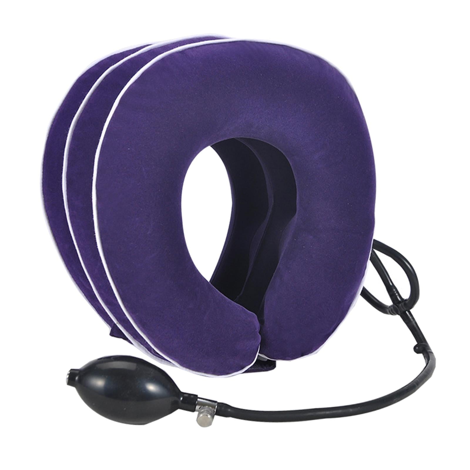 Cervical Neck Traction Device Brace Home Traction Spine Alignment Purple