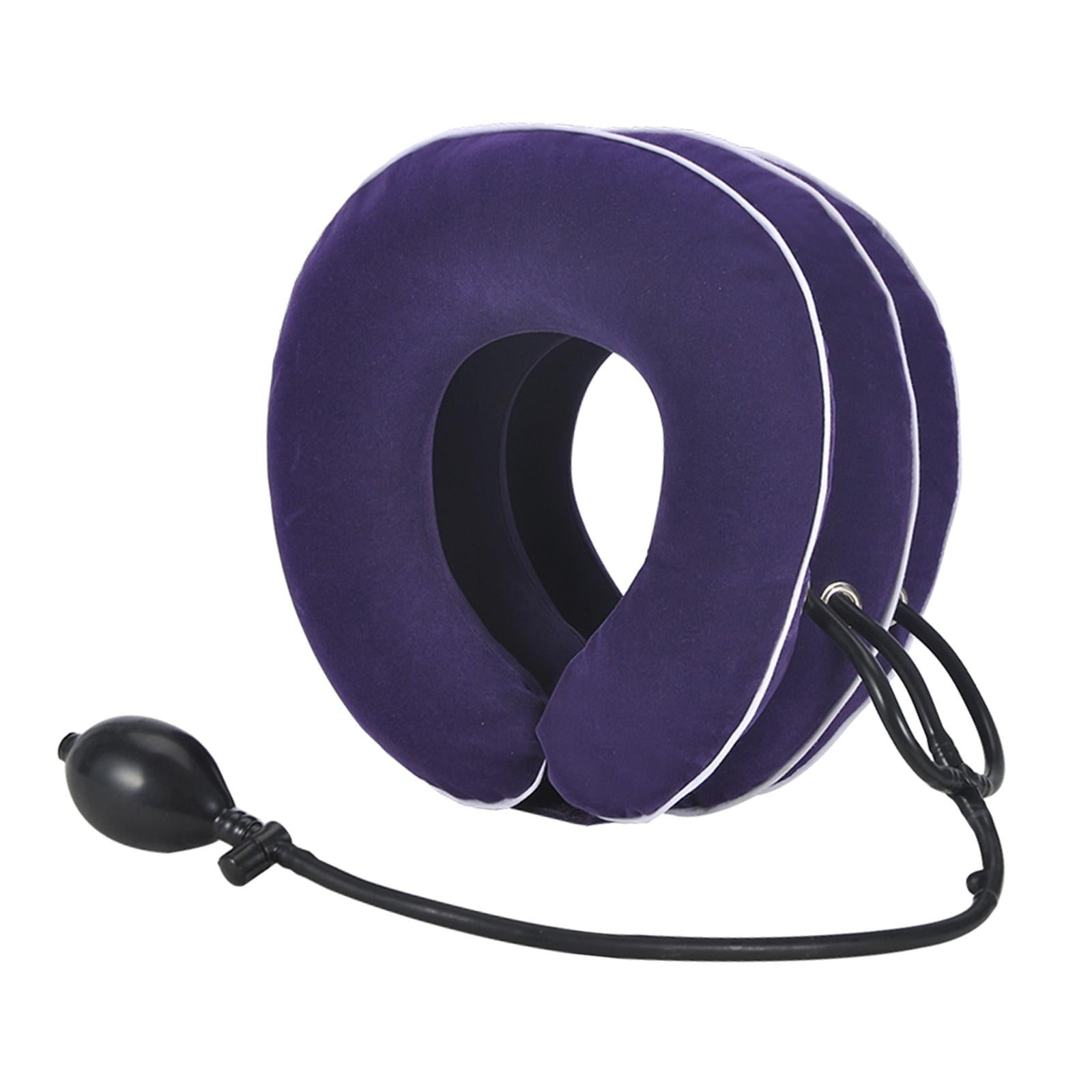 Cervical Neck Traction Device Brace Home Traction Spine Alignment Purple