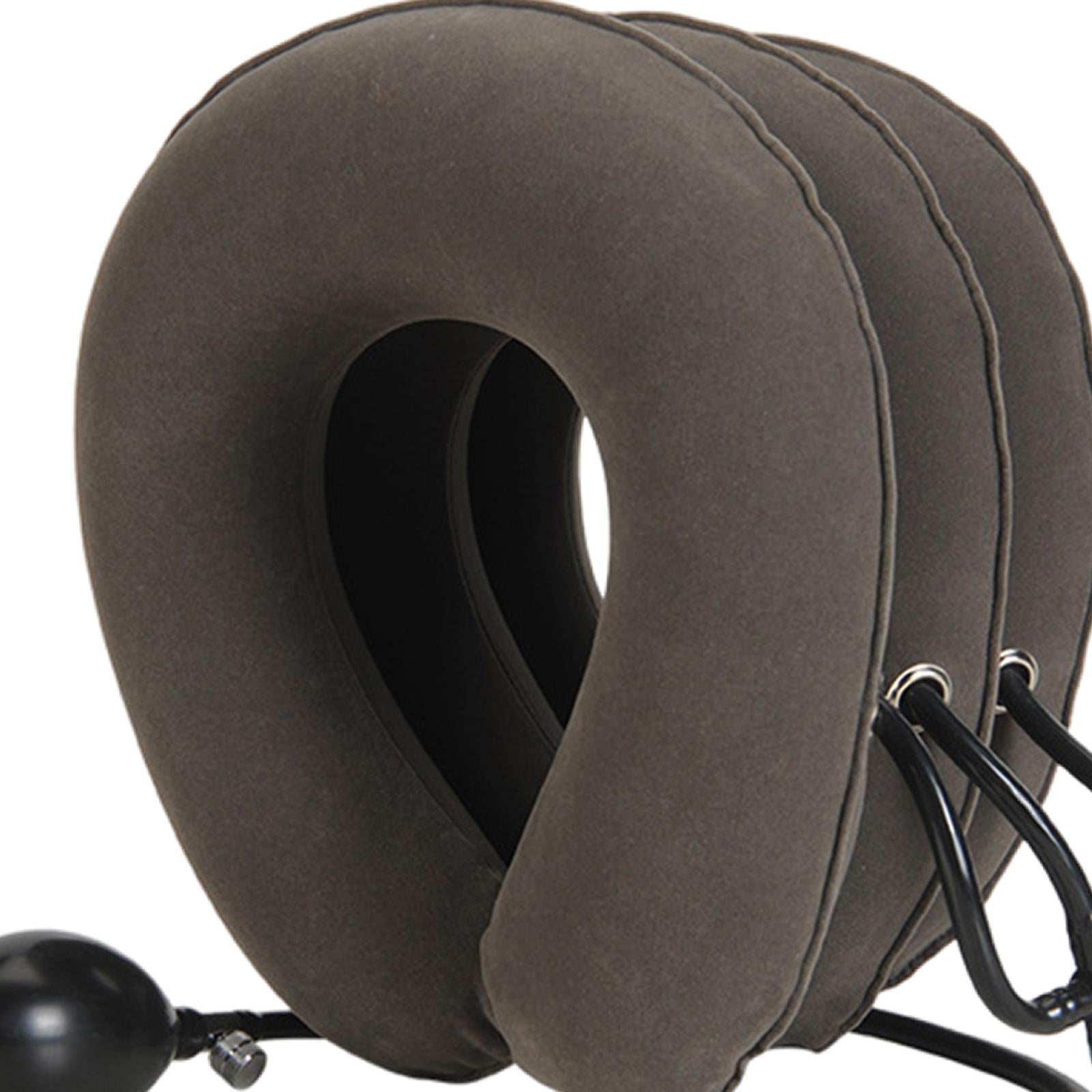 Neck Traction Device Inflatable Neck Stretcher Support Pillow Grey