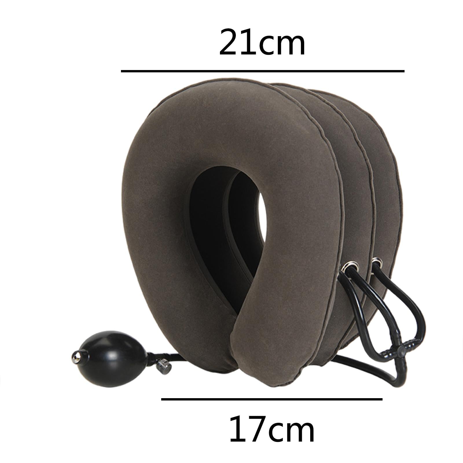 Neck Traction Device Inflatable Neck Stretcher Support Pillow Grey