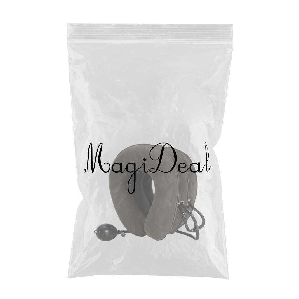 Neck Traction Device Inflatable Neck Stretcher Support Pillow Grey