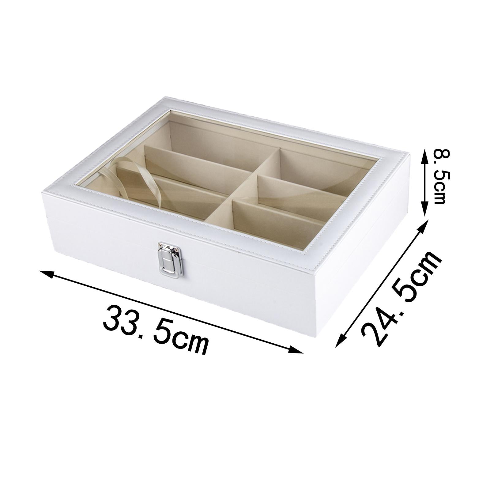 8 Grids Sunglasses Display Storage Box Wood Home Gadget White Drawer