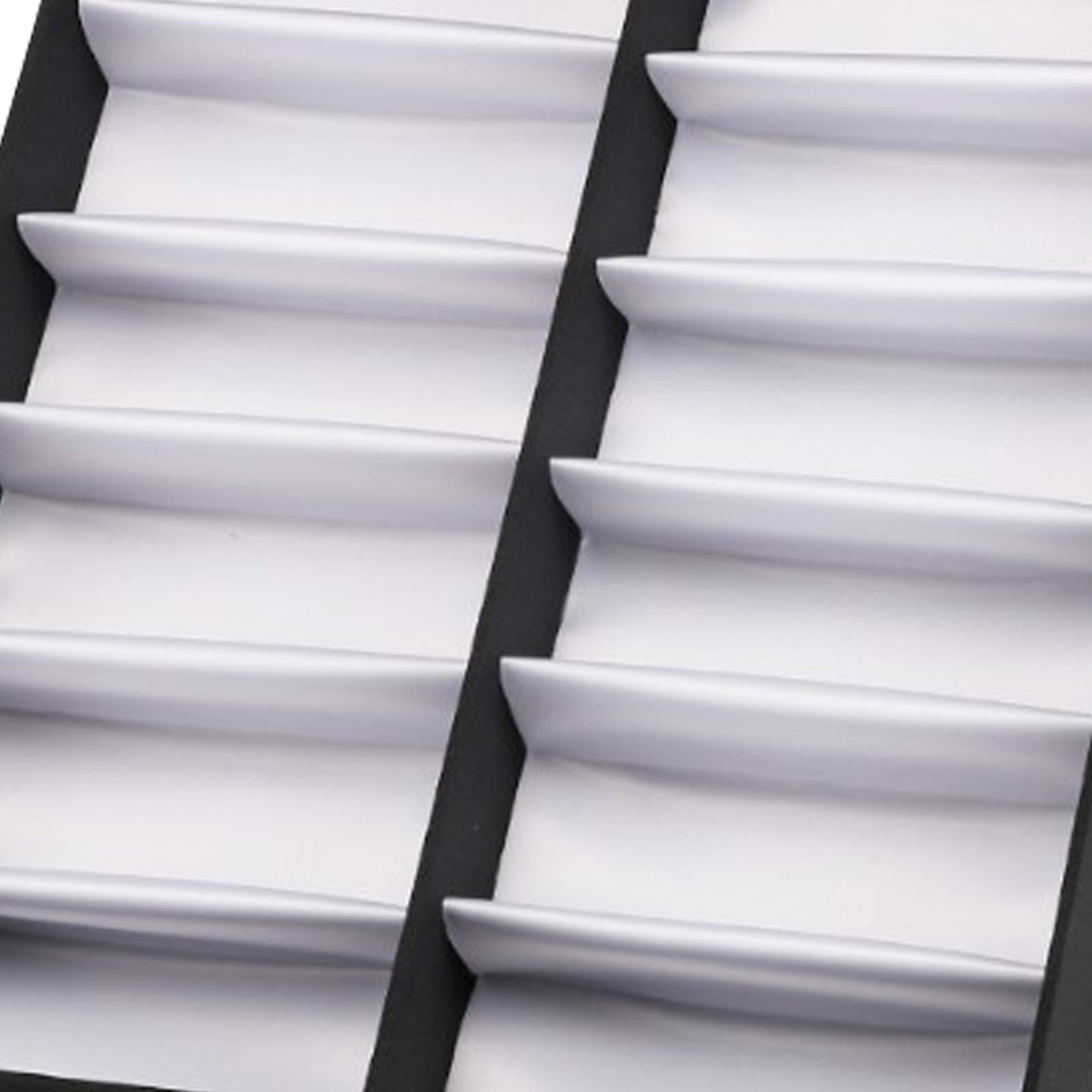 12 Grids Sunglasses Storage Box Foldable with Stand Function Stand black