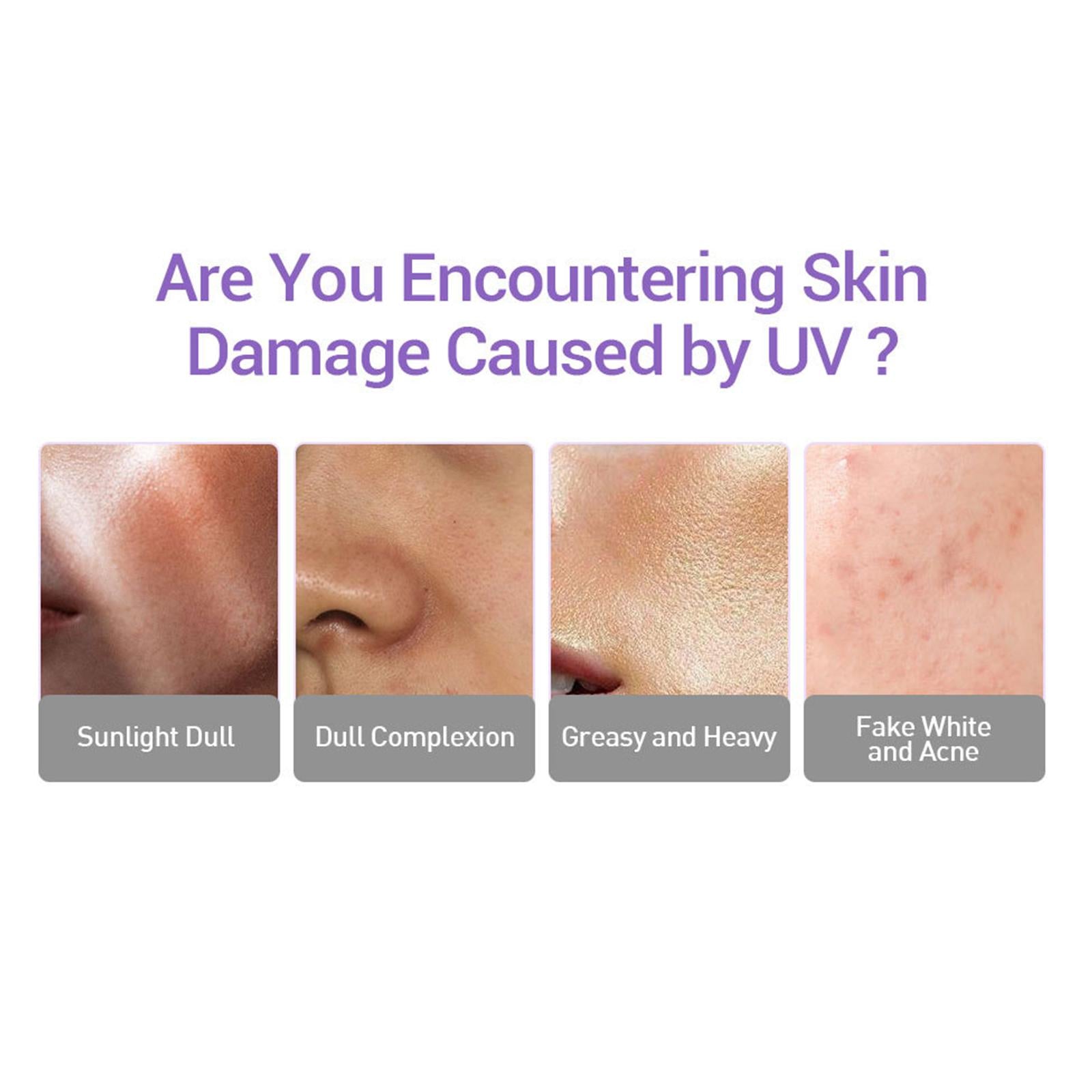 Sunscreen Cream SPF50/PA+++ 40G Safe Natural for Men Woman Kids Adult purple