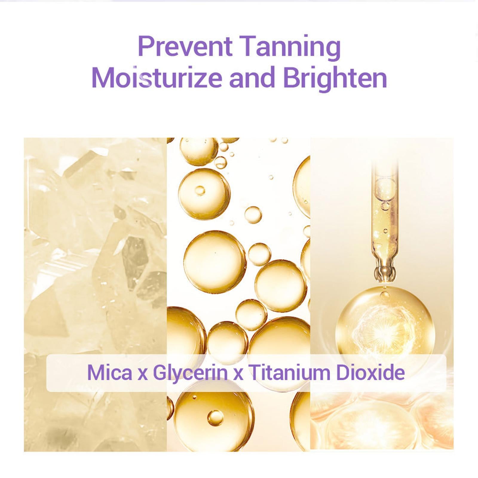 Sunscreen Cream SPF50/PA+++ 40G Safe Natural for Men Woman Kids Adult purple