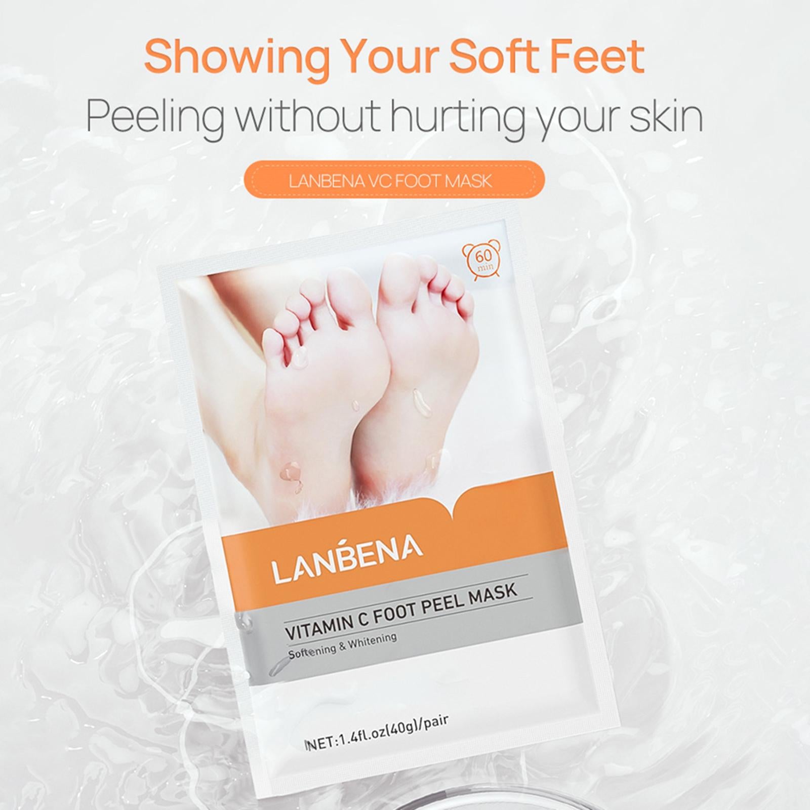 Foot Peel Masks Peeling Remover Soothe Feet for Cracked Feet Treatment vitamin C
