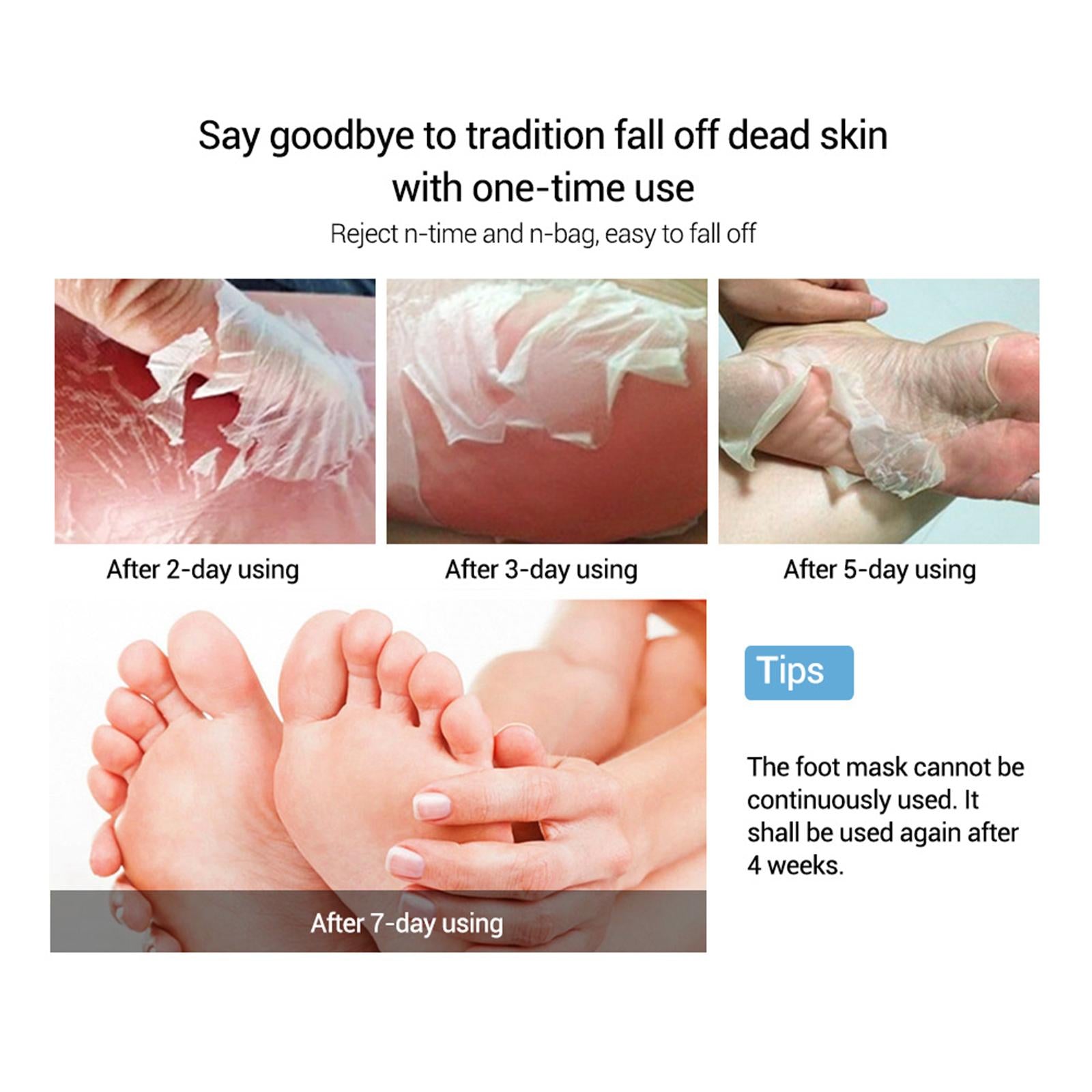 Foot Peel Masks Peeling Remover Soothe Feet for Cracked Feet Treatment No fragrance