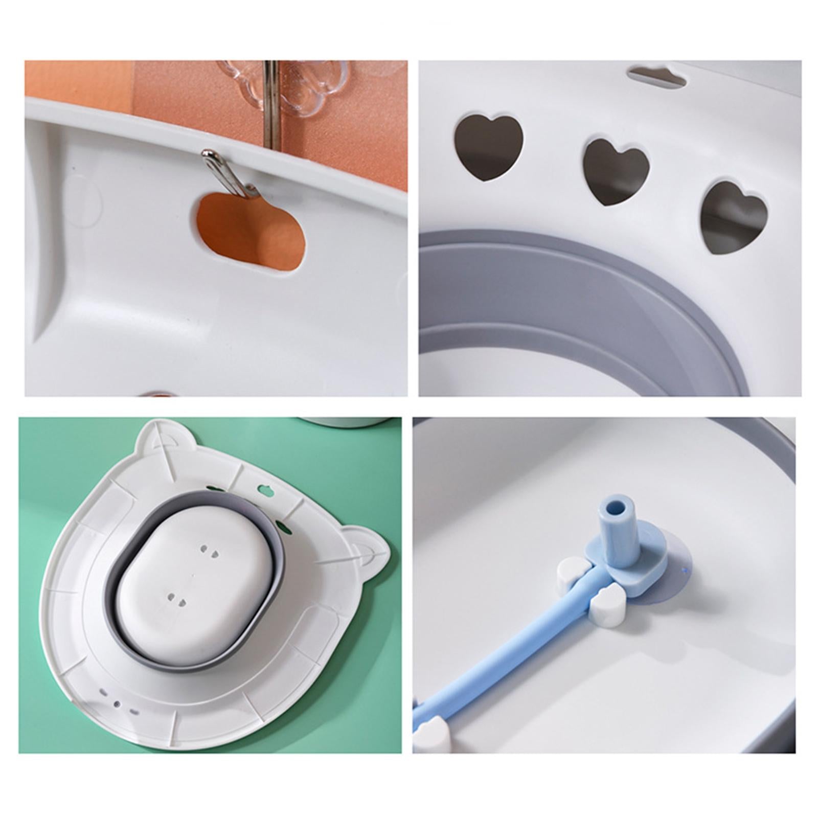 Sitz Bath Toilet Seat Hip Basin Bidet with Flusher for Patient Home Use Grey